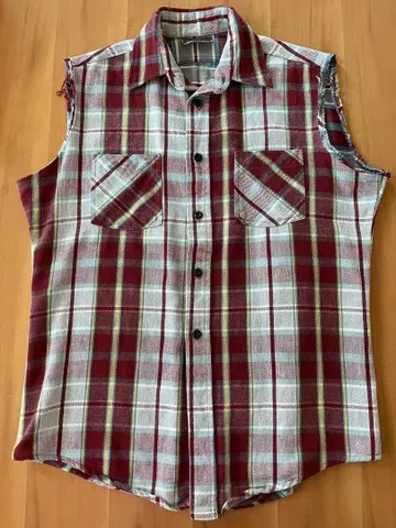 미국제 체크 무늬 베스트