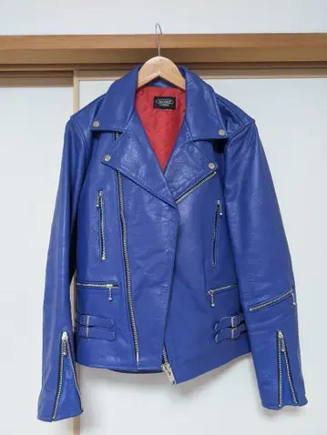 HORN WORKS UK 더블 라이더 자켓 파랑