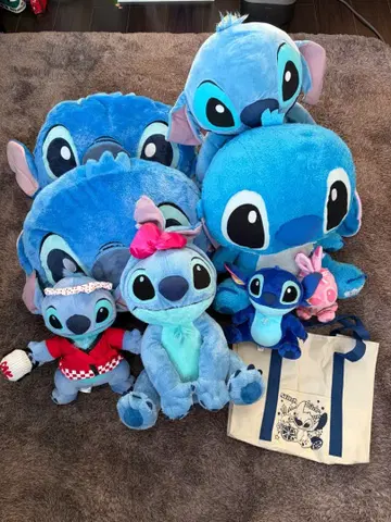 릴로 & 스티치 봉제 인형 쿠션 토트백 묶음 판매