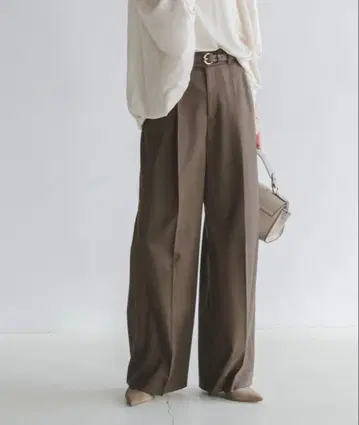 NOBLE 에스테르 트윌 스트레치 슬랙스 팬츠 38