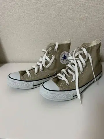 CONVERSE 베이지 하이컷 스니커즈 24.5cm