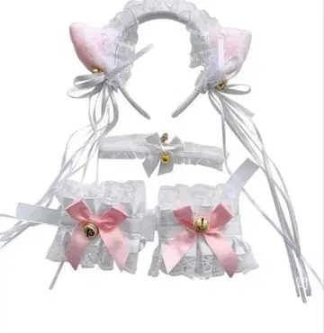 리본과 방울이 달린 헤어 액세서리 4개 세트