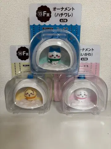 치이카와 (먼작귀) 에니마이 복권 오너먼트 3종 세트