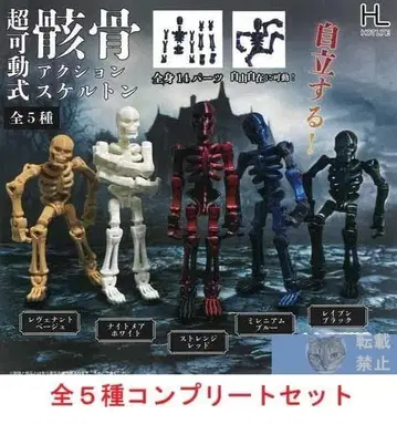 초가동식 액션 스켈레톤 전 5종 세트 캡슐 토이