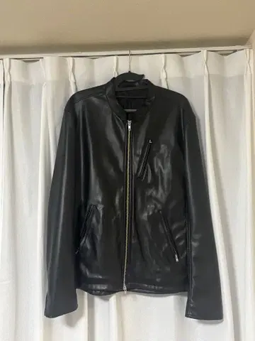 tk. 블랙 합성 피혁 자켓