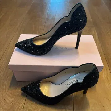 다이애나 블랙 글리터 하이힐