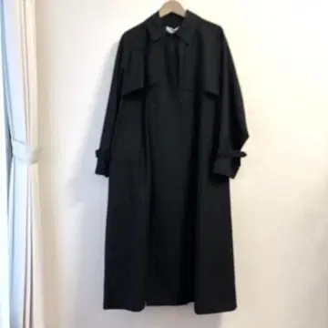 택 포함 새상품 하이크 HYKE 울 트렌치 롱 코트 빅 실루엣