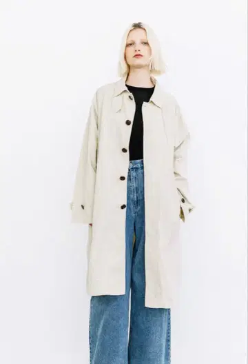 wcj 스텐카라 코트 트렌치코트 베이지 화이트 아이보리