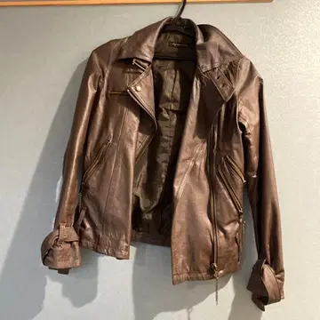 브라운 라이더 자켓