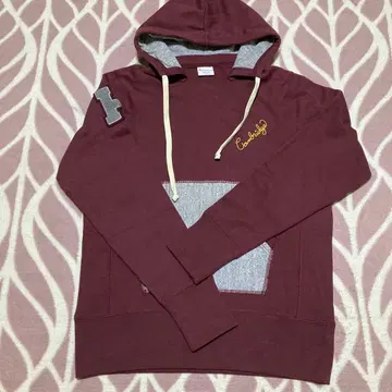 Champion 버건디 후드티 Cambridge 자수