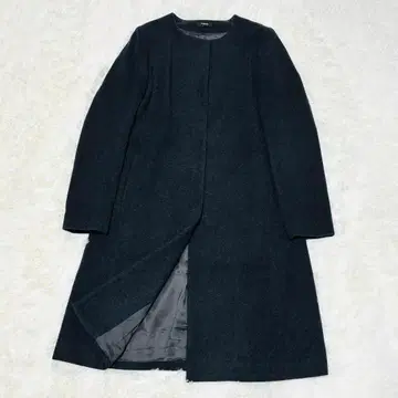 Theory ALVIN MELT 롱 노카라 코트 롱 그레이