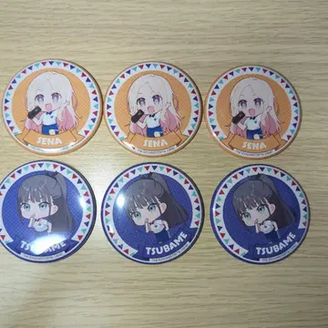 학마스 하츠보시 대운동회 캔뱃지 호시나&츠바메 6개 세트
