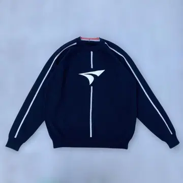 투어 스테이지 니트 스웨터 빅 로고 레트로 브릿지스톤 구제 의류