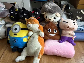 봉제 인형 세트 (미니언, 시바견 등)