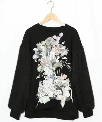 이즈스칼라 553248: 프린지 쉬폰 절개 쭈리 풀오버