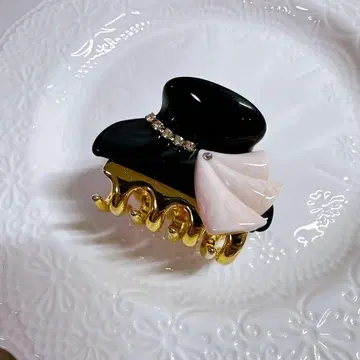 acca 바나나 클립 S 핑크 마블 스와로브스키