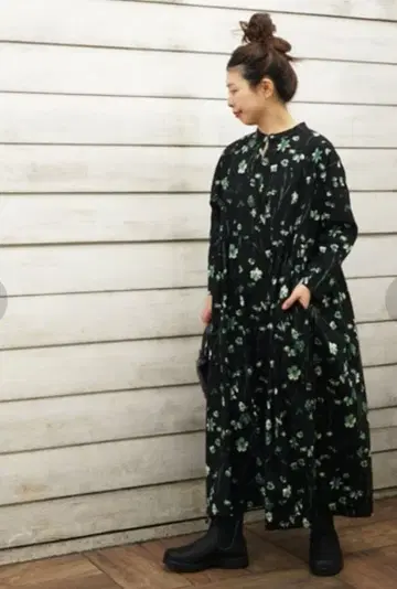 저널 스탠다드 랙스 플라워 프린트 ample 개더 원피스