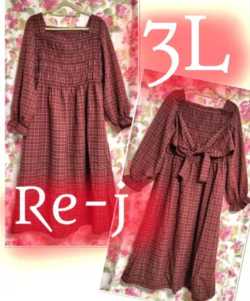 뒷모습까지 귀여운 3L re-j 슬림 실루엣의 뒷리본 원피스