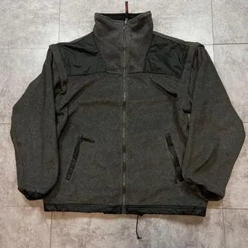 US 구제 의류 2way 플리스 자켓 베스트 다크 그레이 나일론 절개