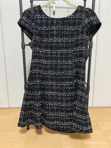 michll 마카롱 슬리브리스 트위드 원피스