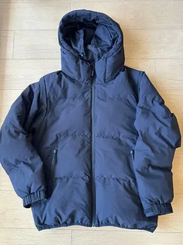 [남녀 공용] GU 웜 패디드 후드티 블랙