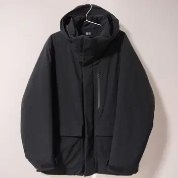 [ UNIQLO ] 유니클로 하이브리드 다운 후드티 블랙