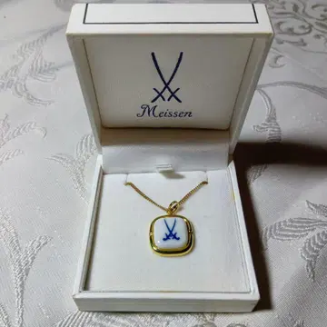마이센 파란색 로고 목걸이