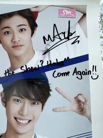 nct rookiesshow 포스터 마크 친필 사인