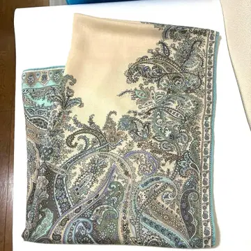 레리안 페이즐리 패턴 캐시미어 실크 혼방 스톨 [미사용]