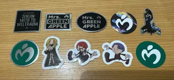 Mrs. GREEN APPLE 젠진 플레이크 스티커 10개