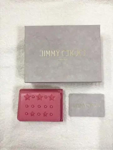 미사용 새상품 지미추 3단 폴더형 지갑 핑크