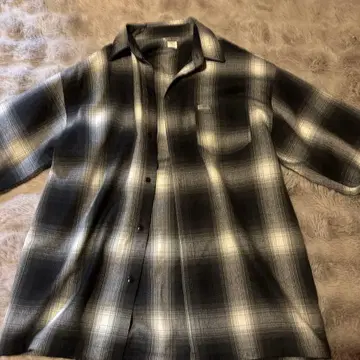 caltop 체크 무늬 긴팔 플란넬 셔츠