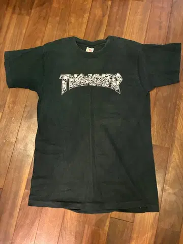 THRASHER 스컬 디자인 T셔츠 블랙