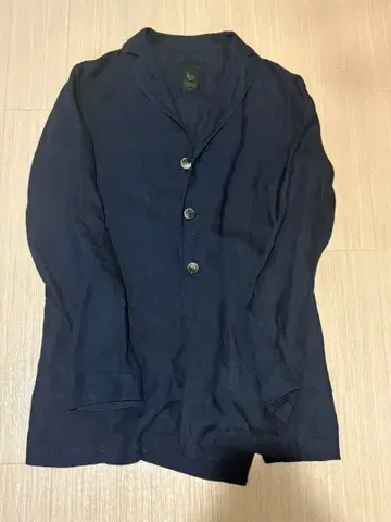 린넨 100% 테일러드 자켓 네이비 일본산 린넨 자켓 구제 의류