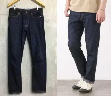 재팬 블루 셀비지 다크 네이비 귀 달린 데님 팬츠 RJB6140