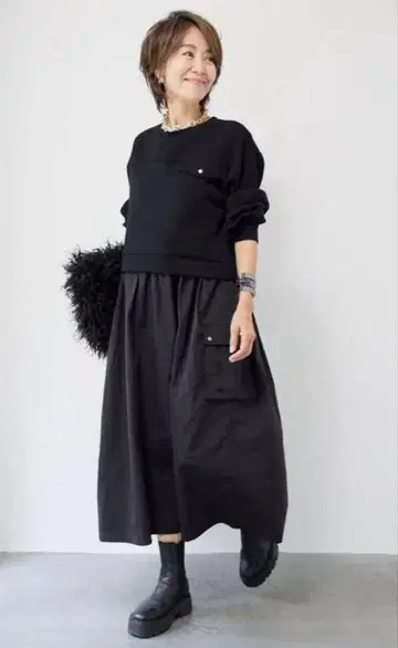 OTOHA 이소재 도킹 원피스 프리 사이즈 빅 원피스