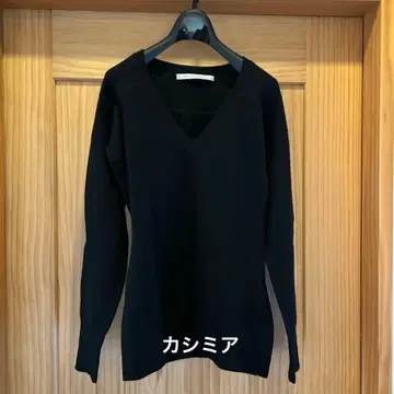 DIANE von FURSTENBERG 캐시미어 블랙 V넥 니트