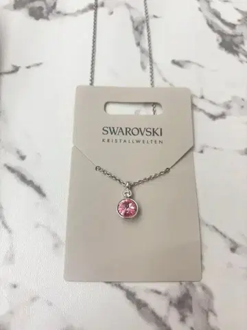 [ 새상품급 ] Swarovski (스와로브스키) 핑크 크리스탈 목걸이