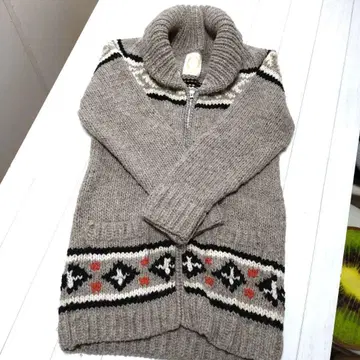 SHIPS 그레이 집업 니트 스웨터