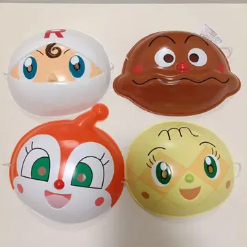 [중고] 호빵맨 캐릭터 마스크 오멘 오면 4개 세트