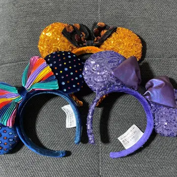 디즈니 머리띠 해외 3개 세트 미니