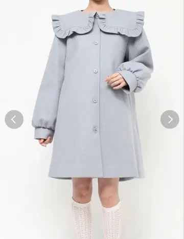 메리제니 A라인 세일러 코트 아이스 블루