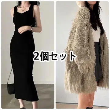 니트 가디건 니트 원피스 세트 GRL 한국