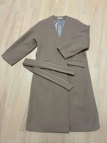 natural Couture 베이지 롱 코트