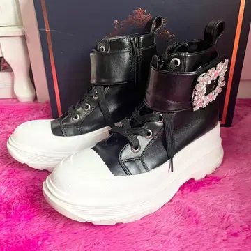 rady 레이디 통굽 스니커즈 비쥬 벨트 하이컷 스니커즈 24