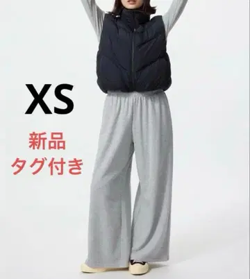 유니클로 맨투맨 와이드 팬츠 기장 짧음