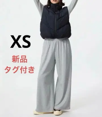 택 포함 새상품 유니클로 맨투맨 와이드 팬츠 짧은 기장