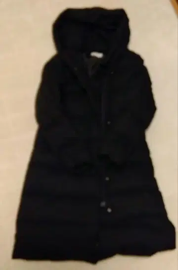 PLST 후드 부착 롱 다운 코트