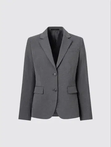 유니클로 그레이 자켓 & 스트레이트 팬츠 세트 수트 셋업