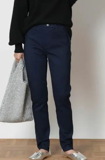 속기모 네이비 스키니 데님